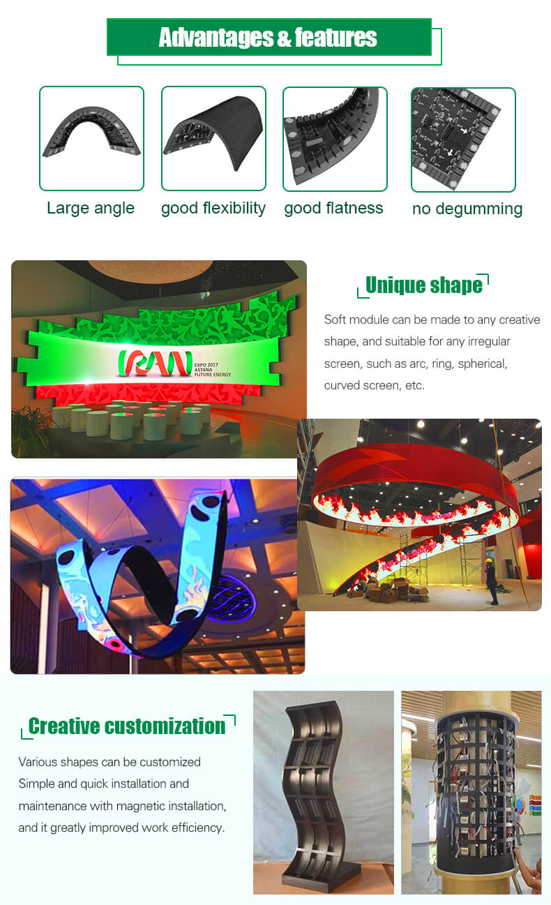 Tela LED flexível HD