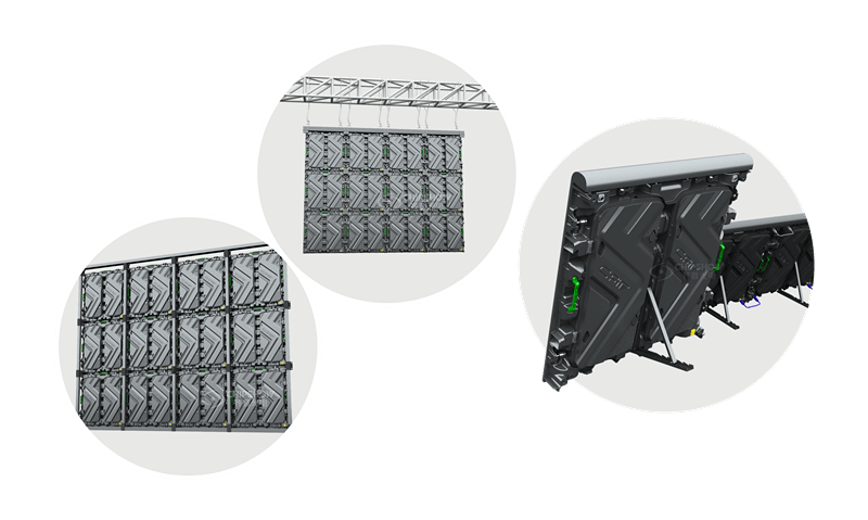 Soluções de exibição LED variam com métodos de instalação