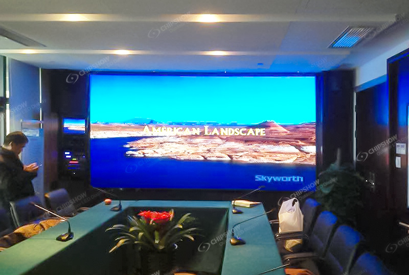 Projeto de tela LED de alta definição P2.5 para uma sala de conferência de uma determinada instituição pública em Zhejiang
