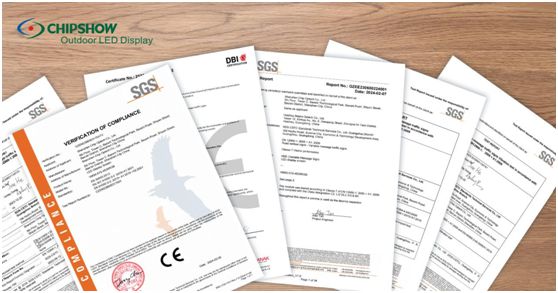 CHIPSHOW obteve a certificação do padrão europeu “EN 12966 (Sinais verticais de estrada - Sinais de trânsito VMS)”