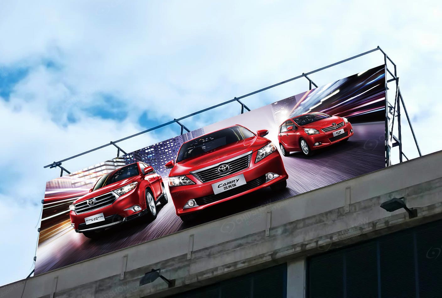 Telão LED externo P10 na costa espanhola