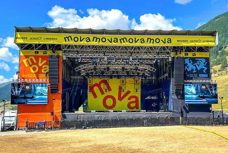 P3.91 Aluguel de tela de palco ao ar livre no MOVA Music Festival na Suíça