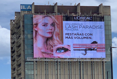 tela led c-vent p25 transparente